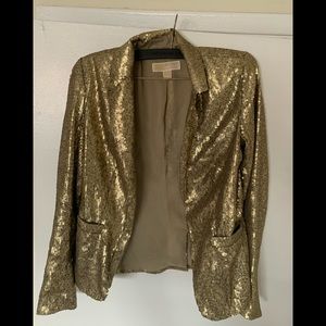 Gold Sequin Michael Kors Blazer